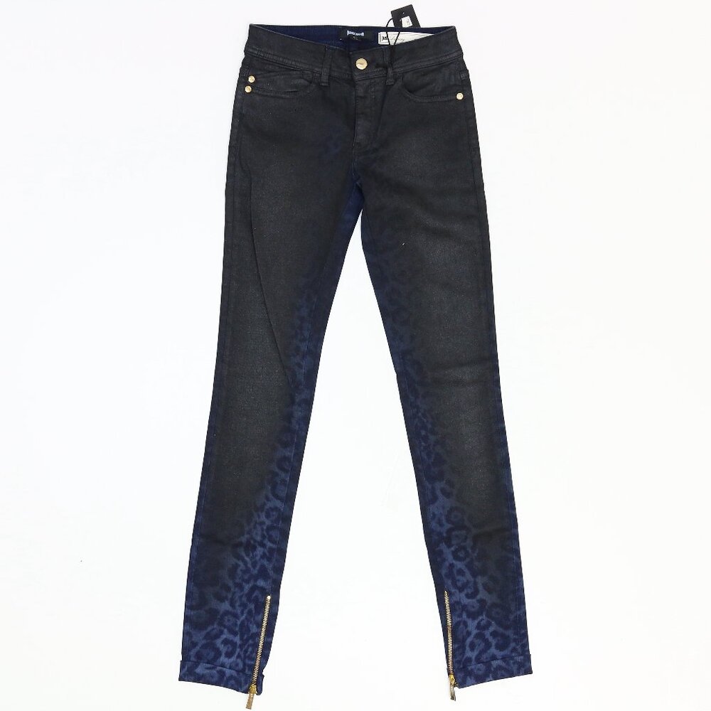 Just Cavalli Women's Gradient Leopard Print Skinny Jeans - Retail $435 - NWT